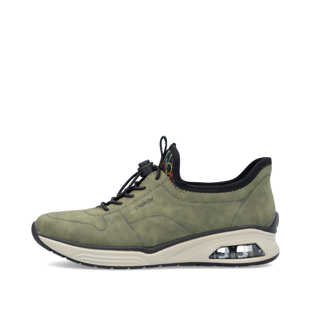 Green Elasticated Shoes for Women | Rieker M5651-54