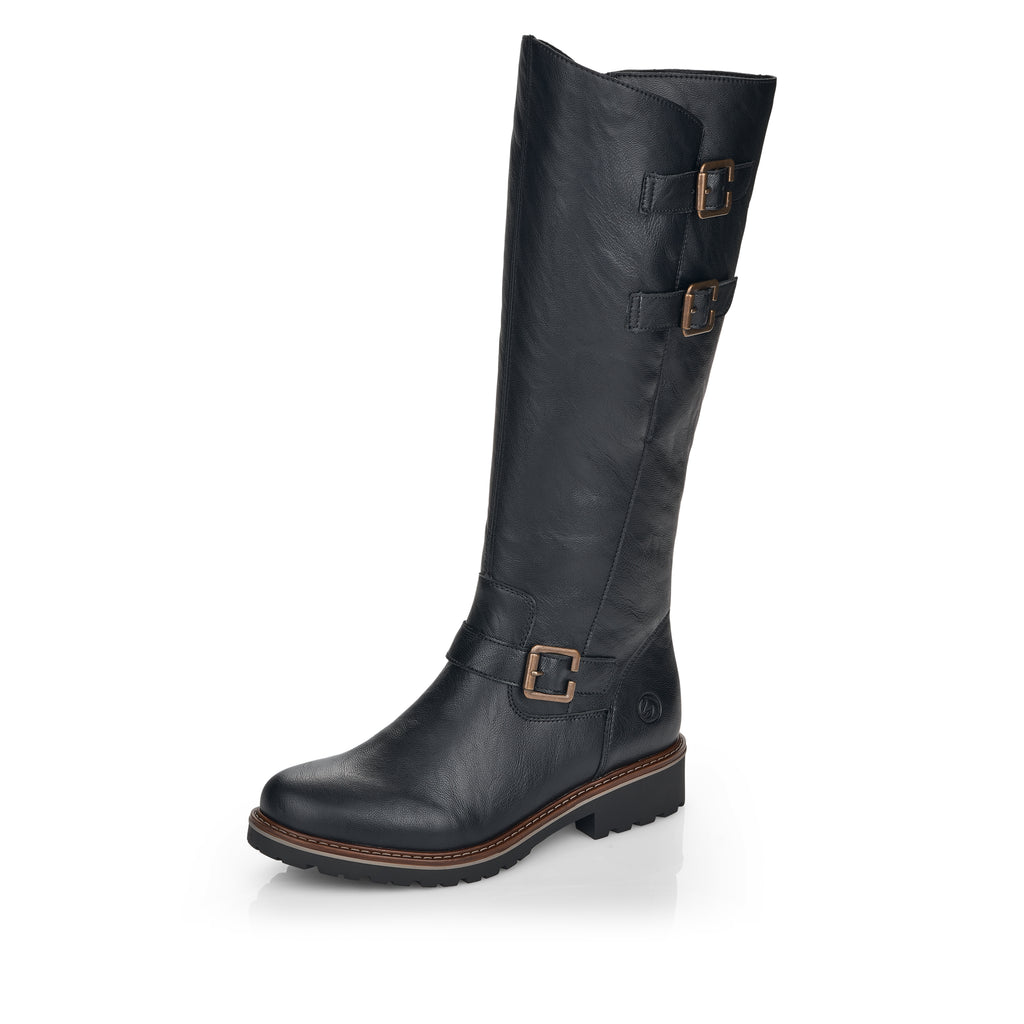 Black Zip Boots for Women | Remonte R6590-01