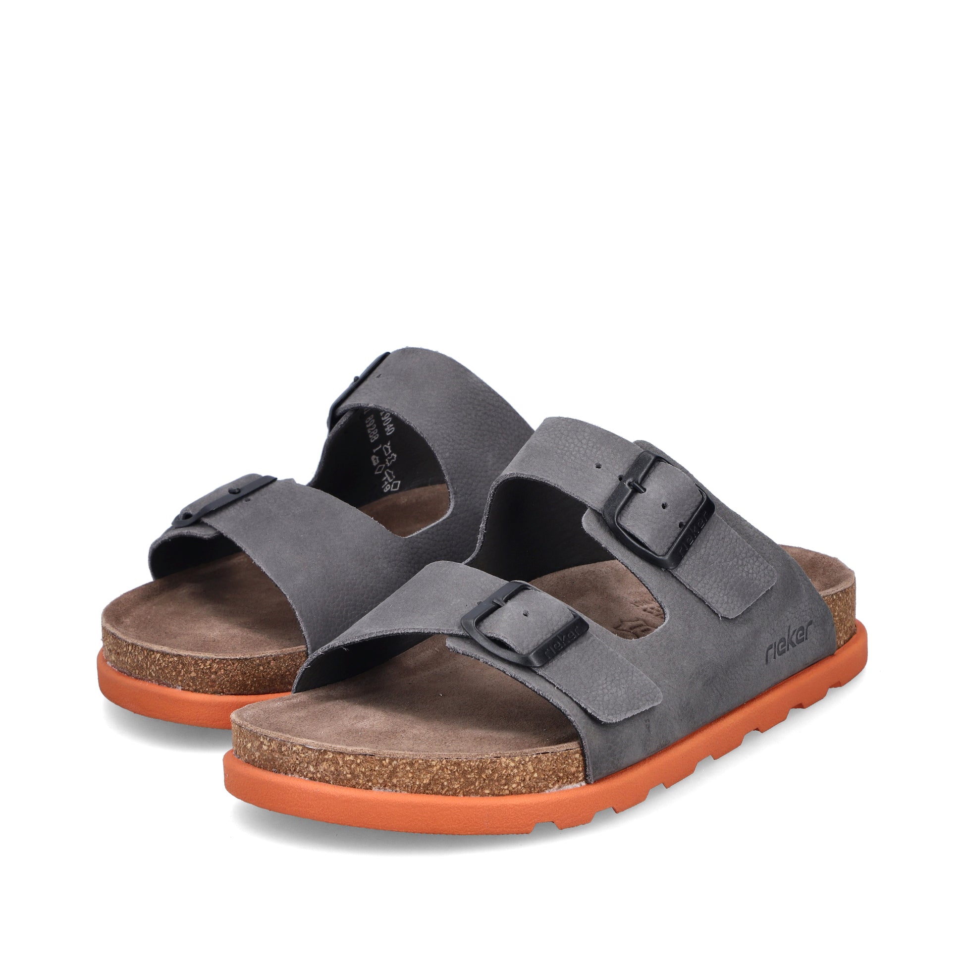 Grey Buckle Sandals for Men | Rieker 21190-40