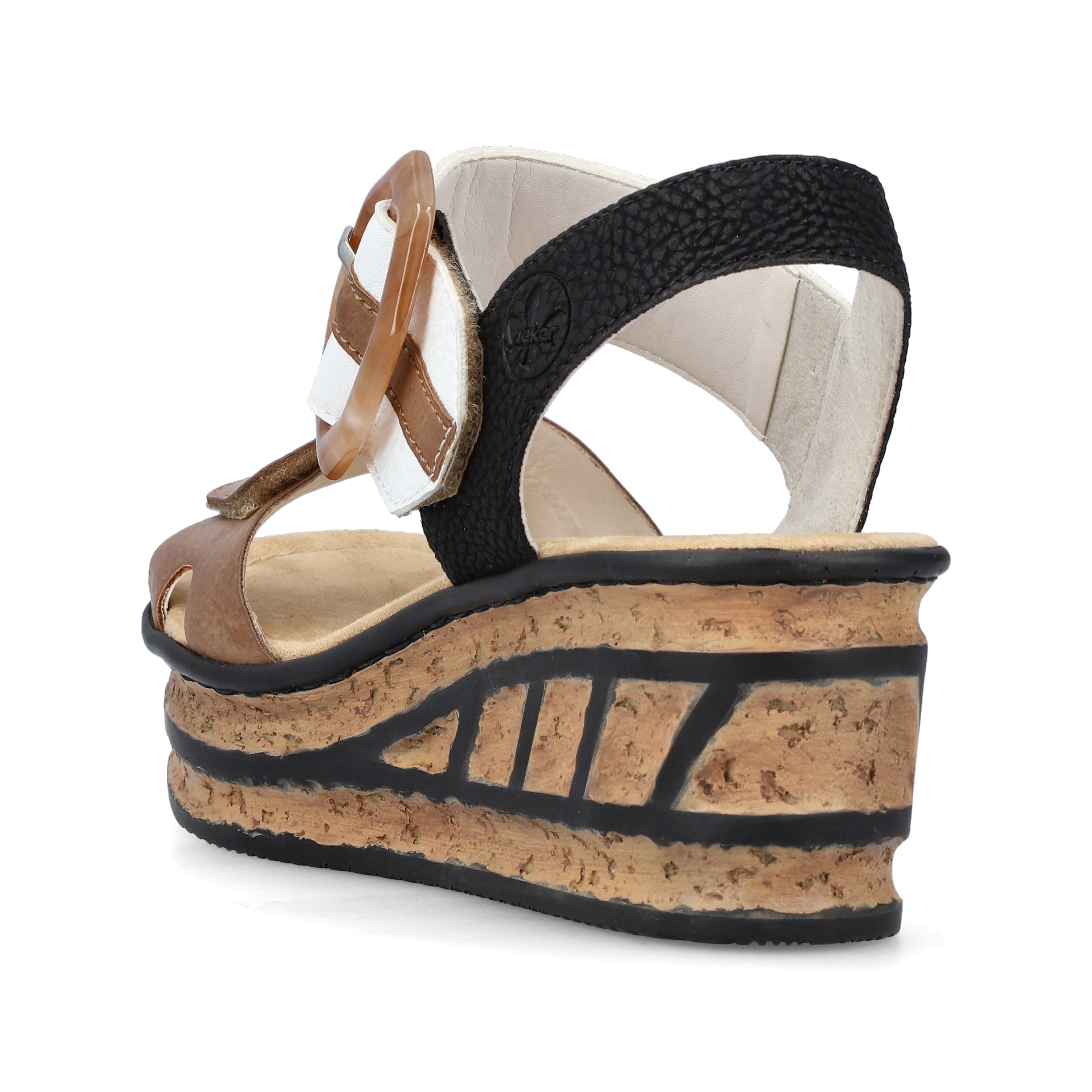 Rieker 68163 Plateausandalen voor dames, beige 62, 39 EU