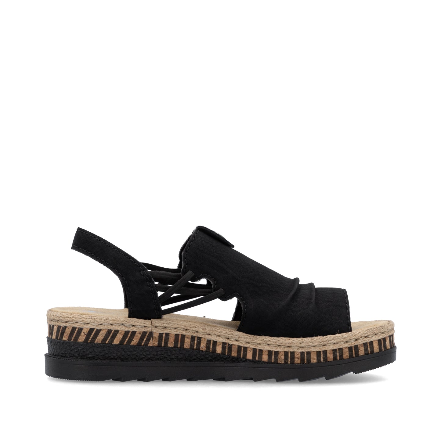 Rieker Women's Wedge Sandal - Black | V7972-00