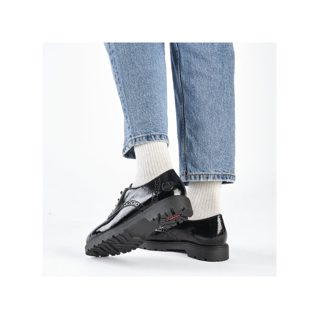 Black Elasticated Shoes for Women | Rieker 45502-00