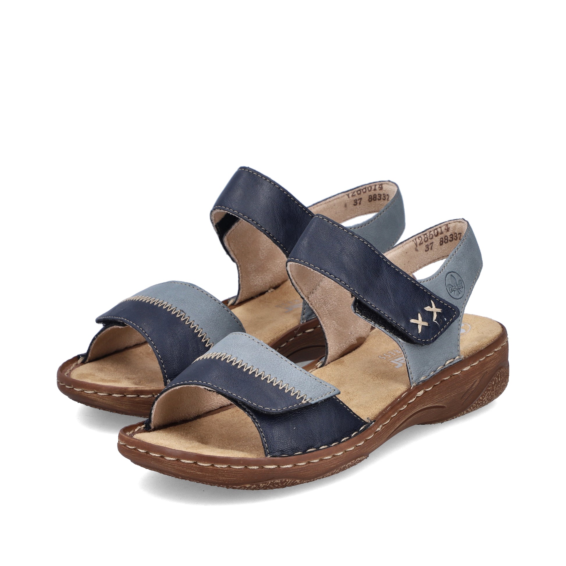 Blue Hook & Loop Sandals for Women | Rieker V2860-14