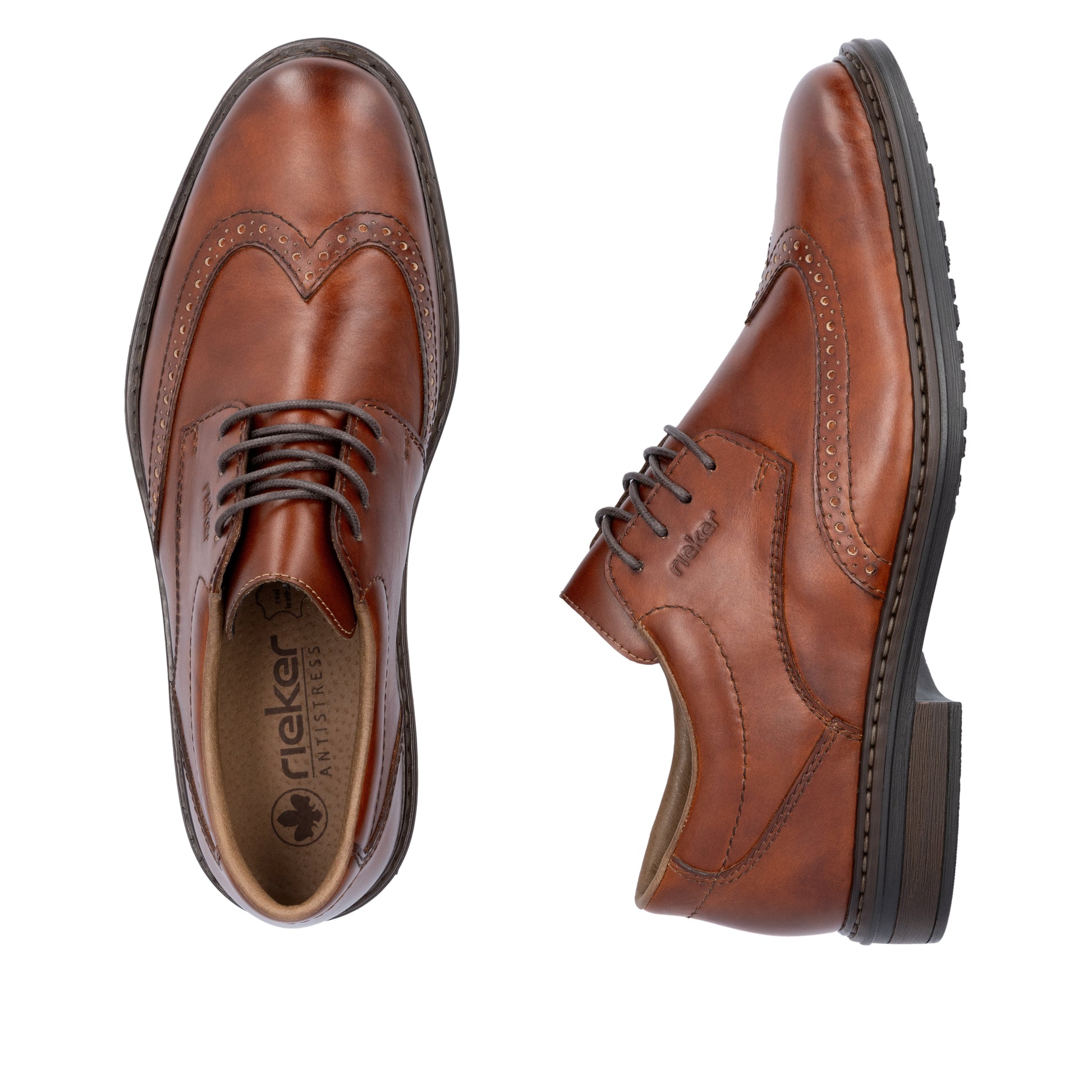Brown Elasticated Shoes for Men | Rieker 17620-24