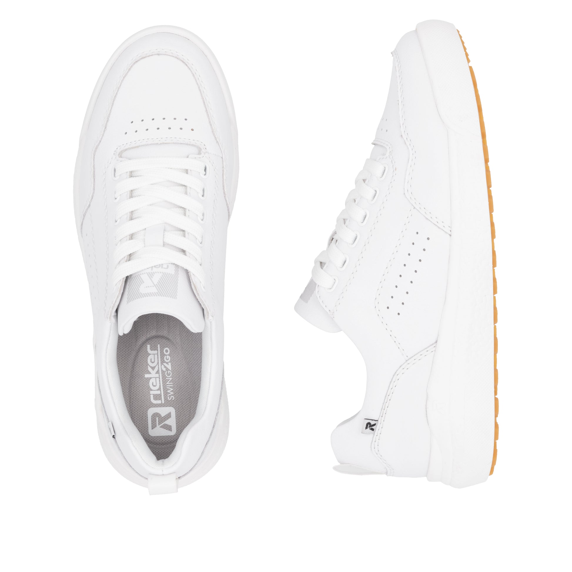 White Elasticated Shoes for Women | Rieker W1101-80
