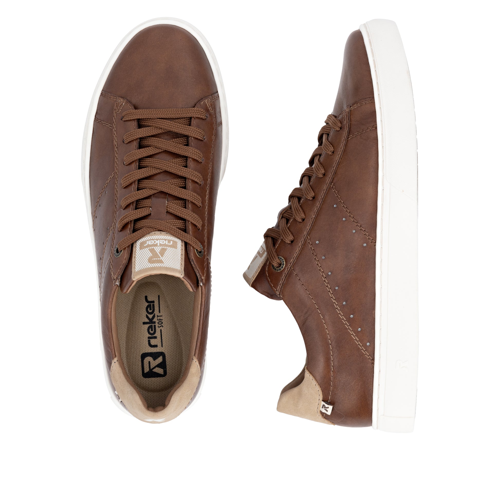 Brown Elasticated Shoes for Men | Rieker Sport U0704-24
