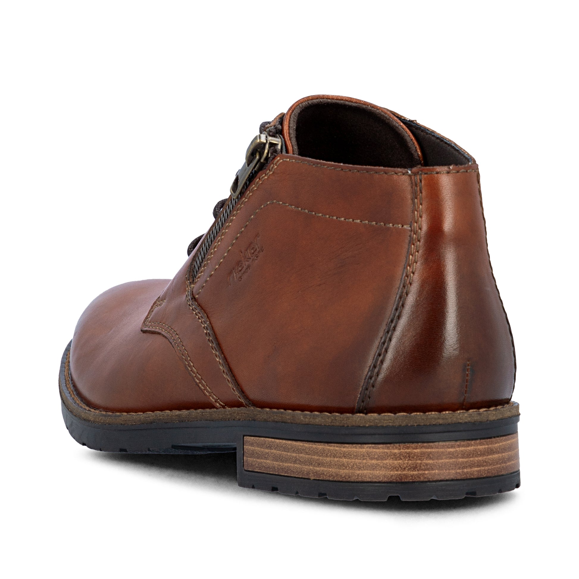Brown Zip Boots for Men | Rieker 14609-24