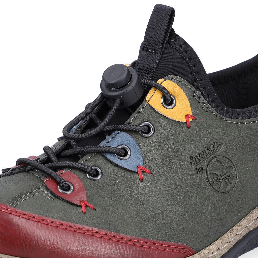 Green Elasticated Shoes for Women | Rieker N3271-54