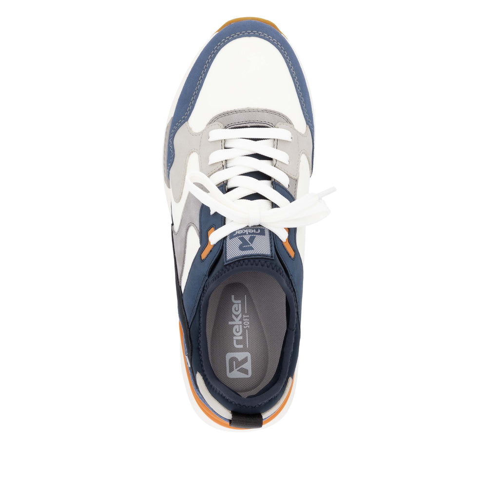 Blue Elasticated Shoes for Men | Rieker U1403-14