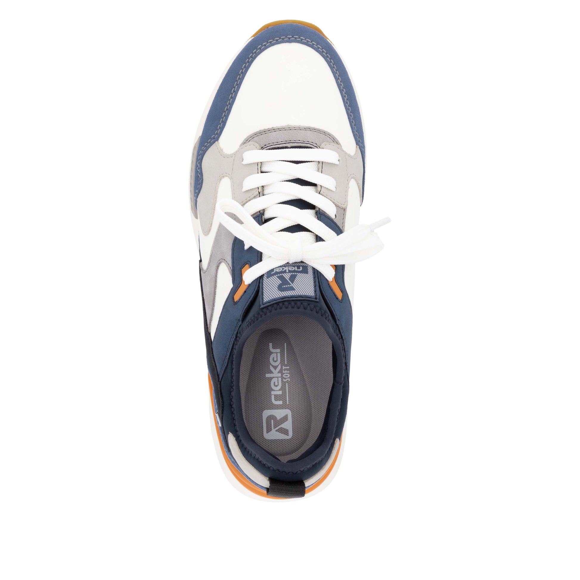 Blue Elasticated Shoes for Men | Rieker U1403-14