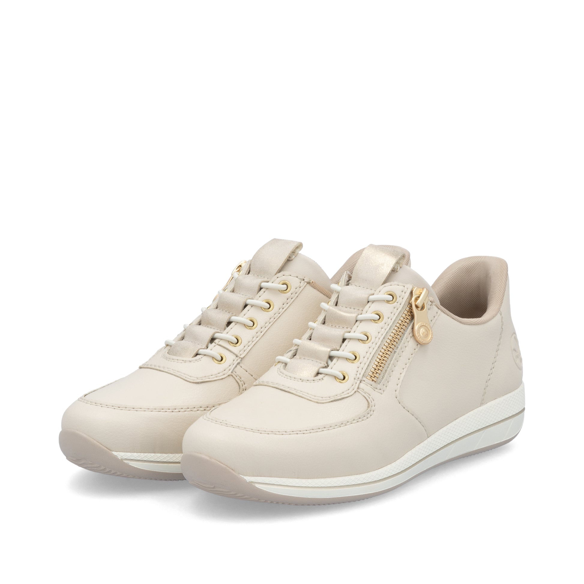 Beige Zip Shoes for Women | Rieker N1156-60