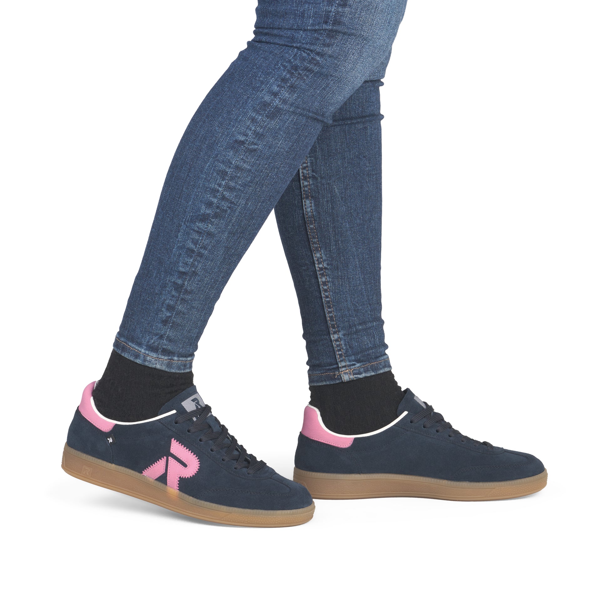 Blue Elasticated Shoes for Women | Rieker W2200-15