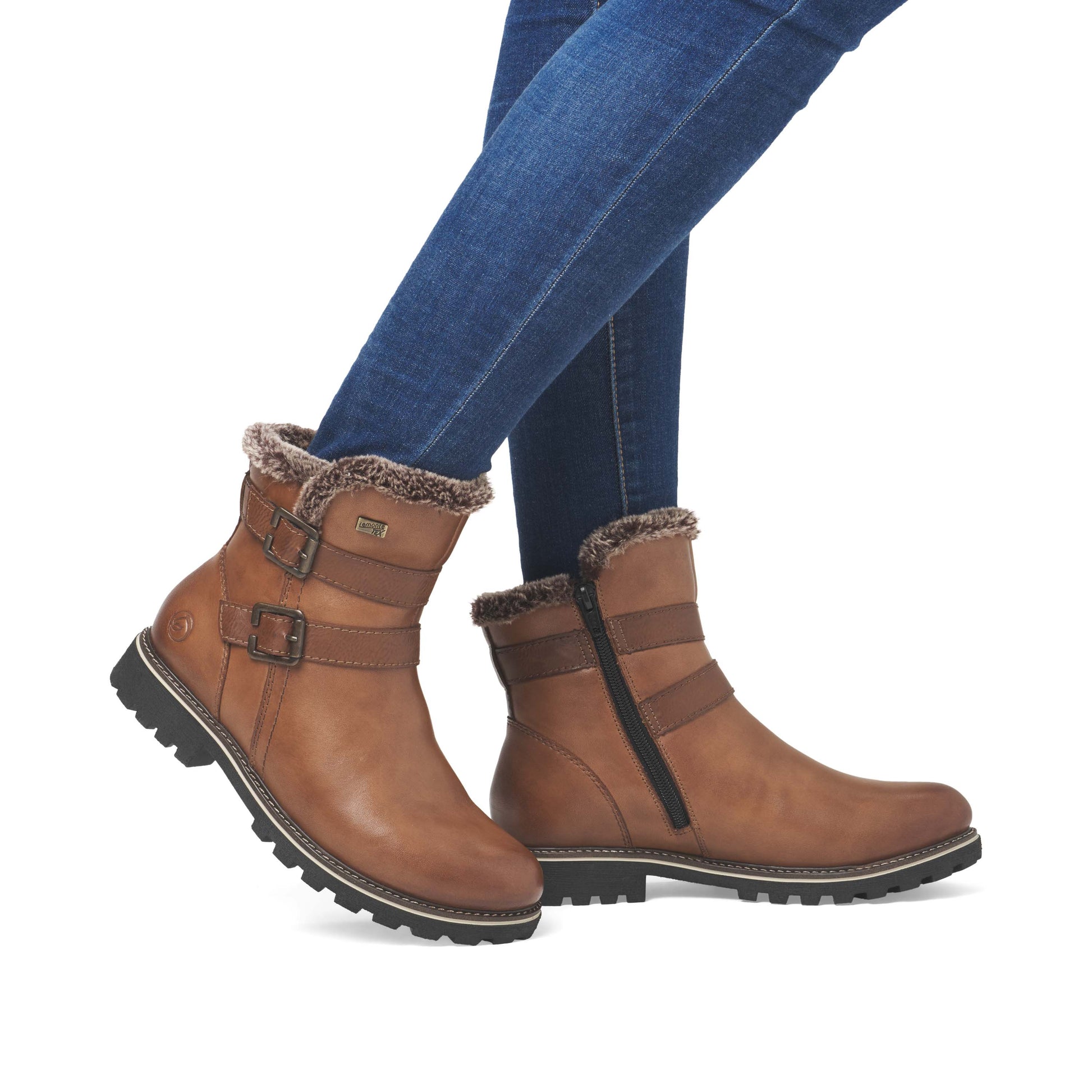 Brown Zip Boots for Women | Remonte D8484-24