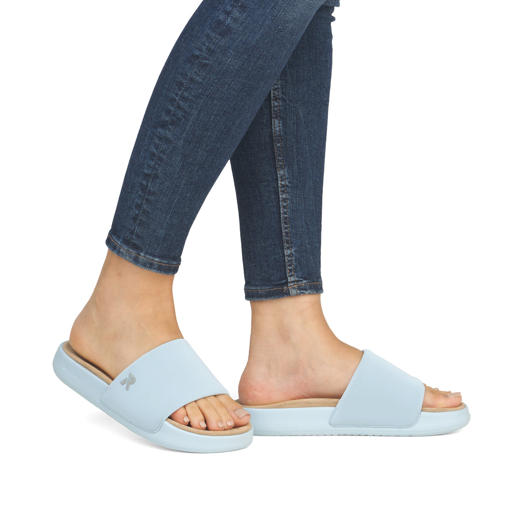 Blue Slip-On Sandals for Women | Rieker W3250-12