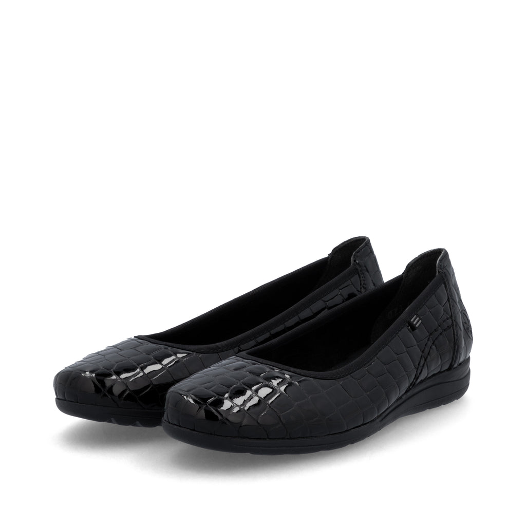 Black Slip-On Shoes for Women | Rieker L9350-01