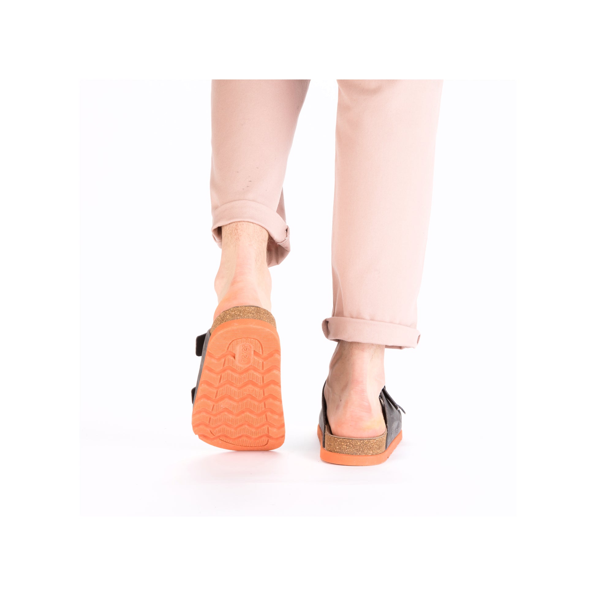 Grey Buckle Sandals for Men | Rieker 21190-40