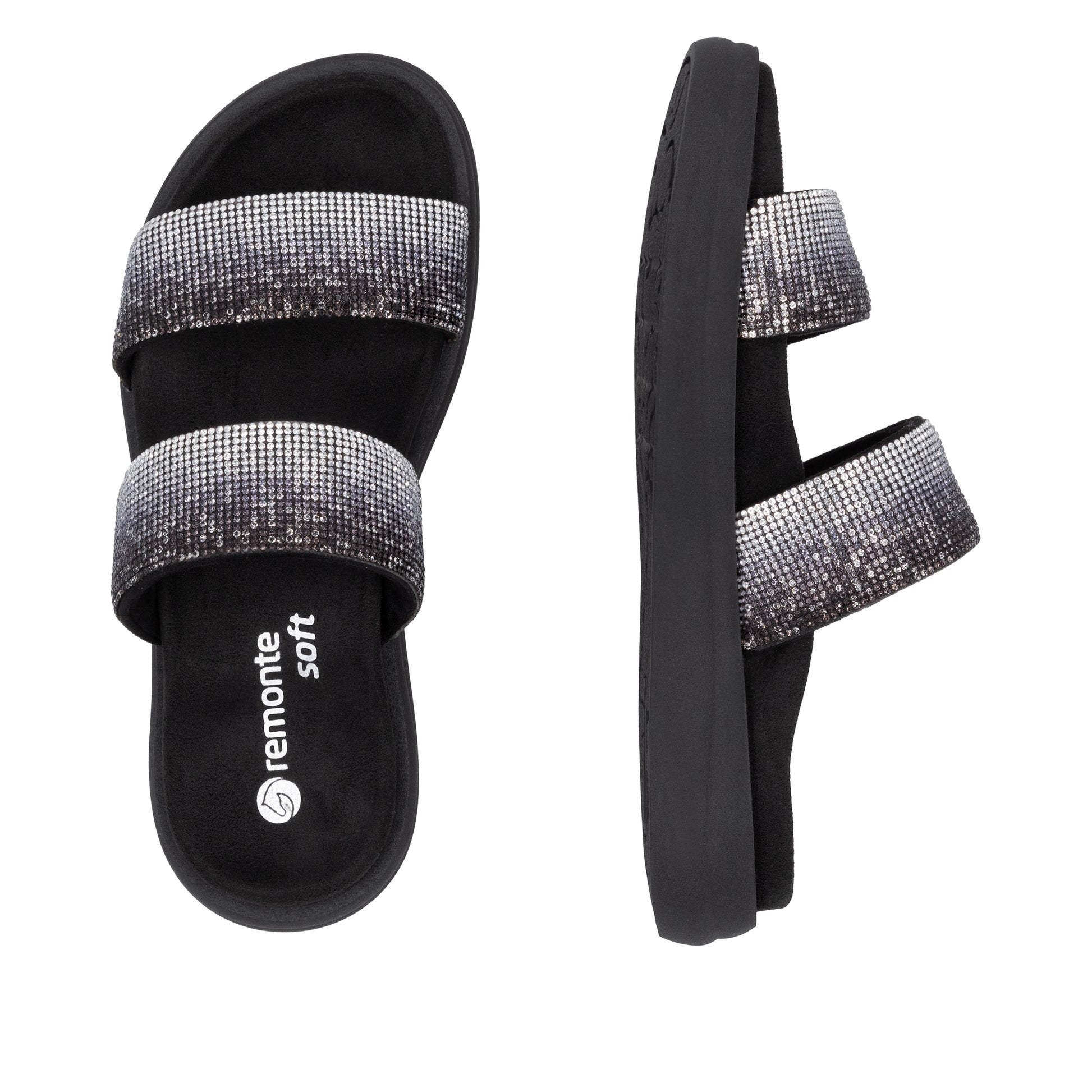 Black Slip-On Sandals for Women | Remonte D2N50-03