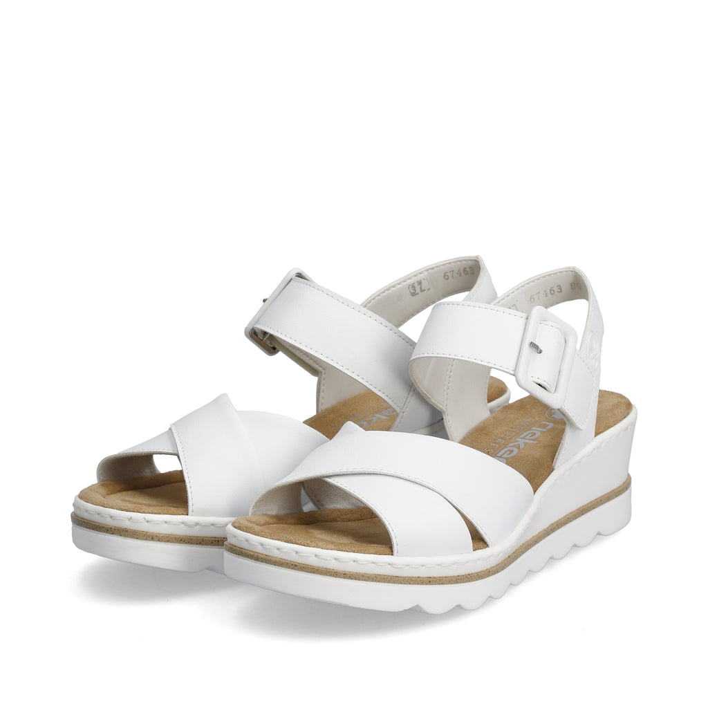 White Hook & Loop Sandals for Women | Rieker 67463-80