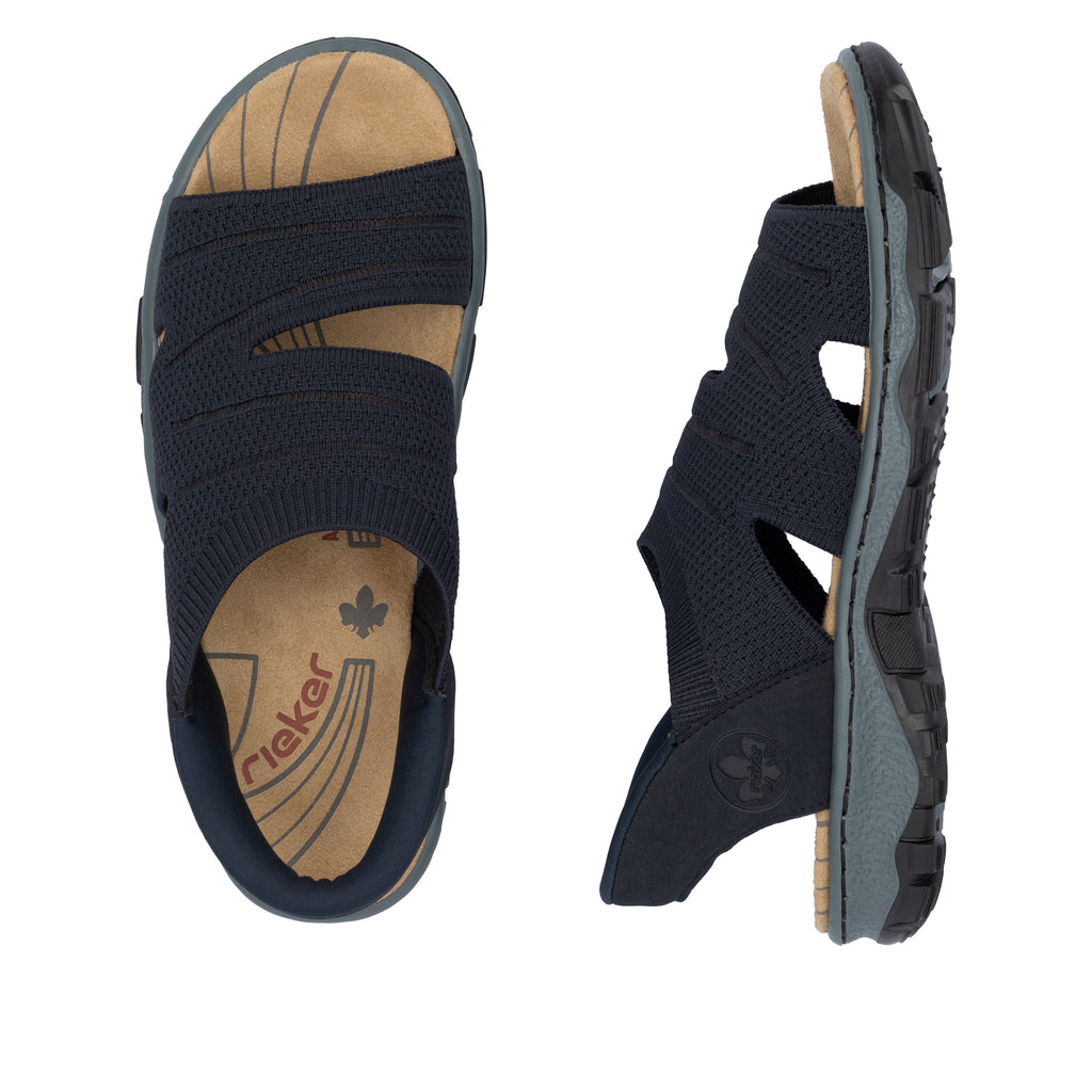 Blue Elasticated Sandals for Women | Rieker 68895-14
