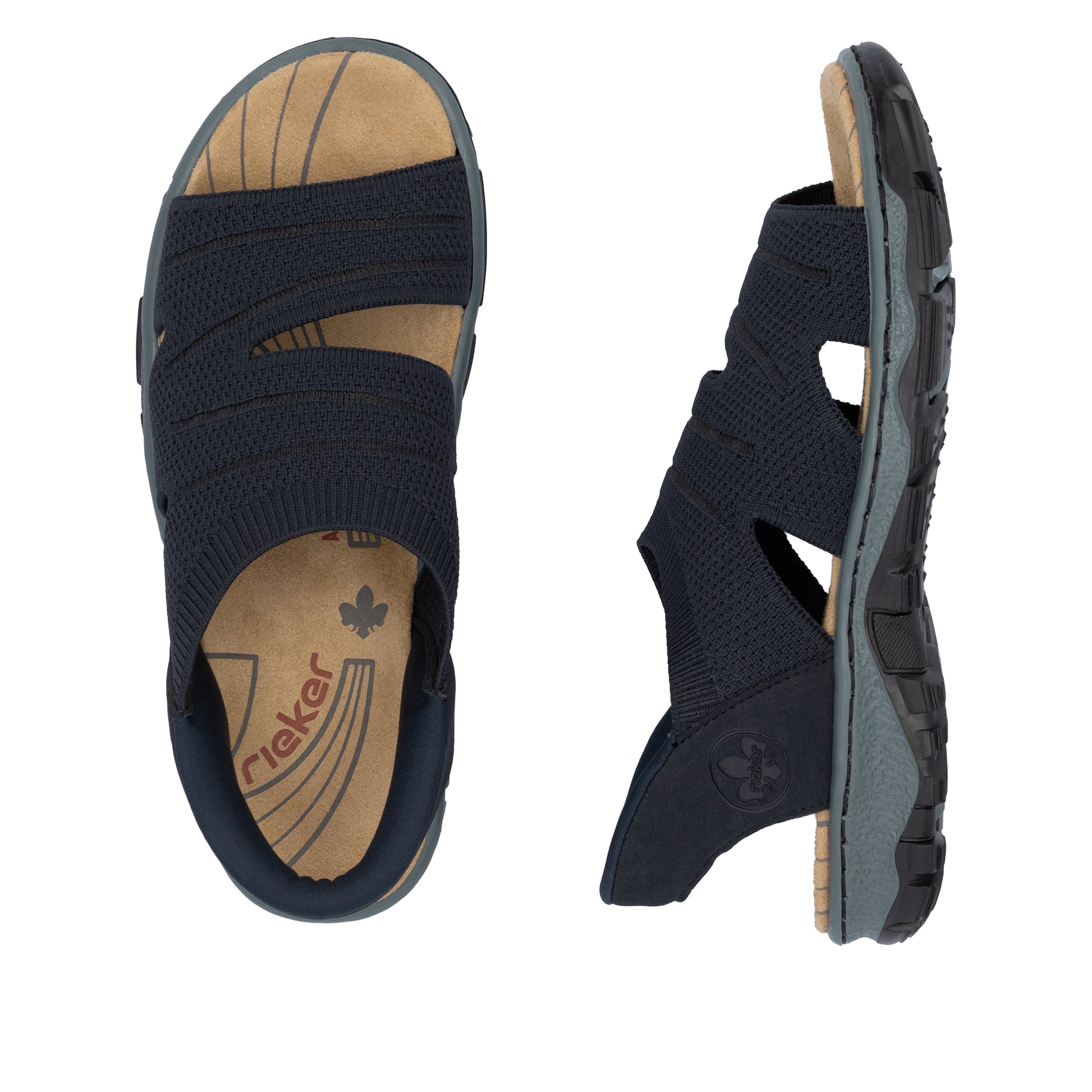 Blue Elasticated Sandals for Women | Rieker 68895-14
