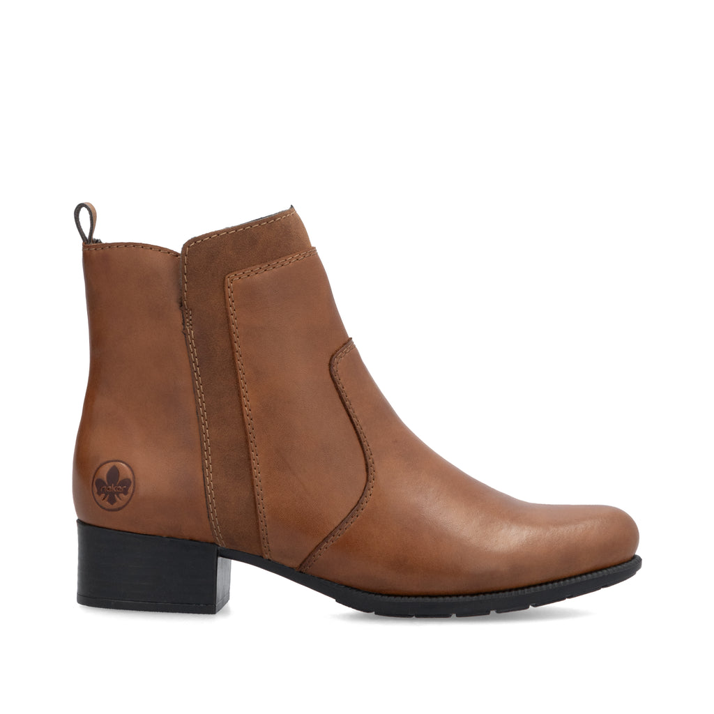 Brown Zip Boots for Women | Rieker 78658-22