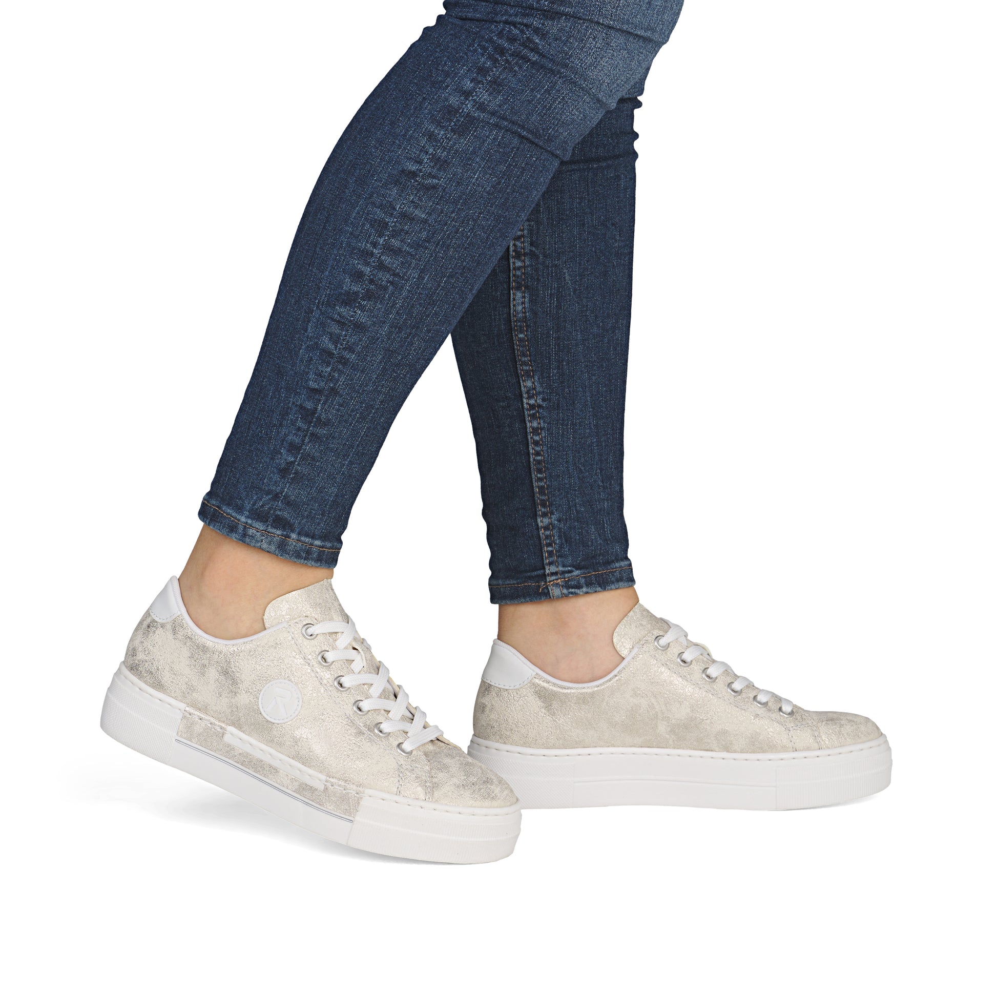 Metallic Elasticated Shoes for Women | Rieker N49W1-90