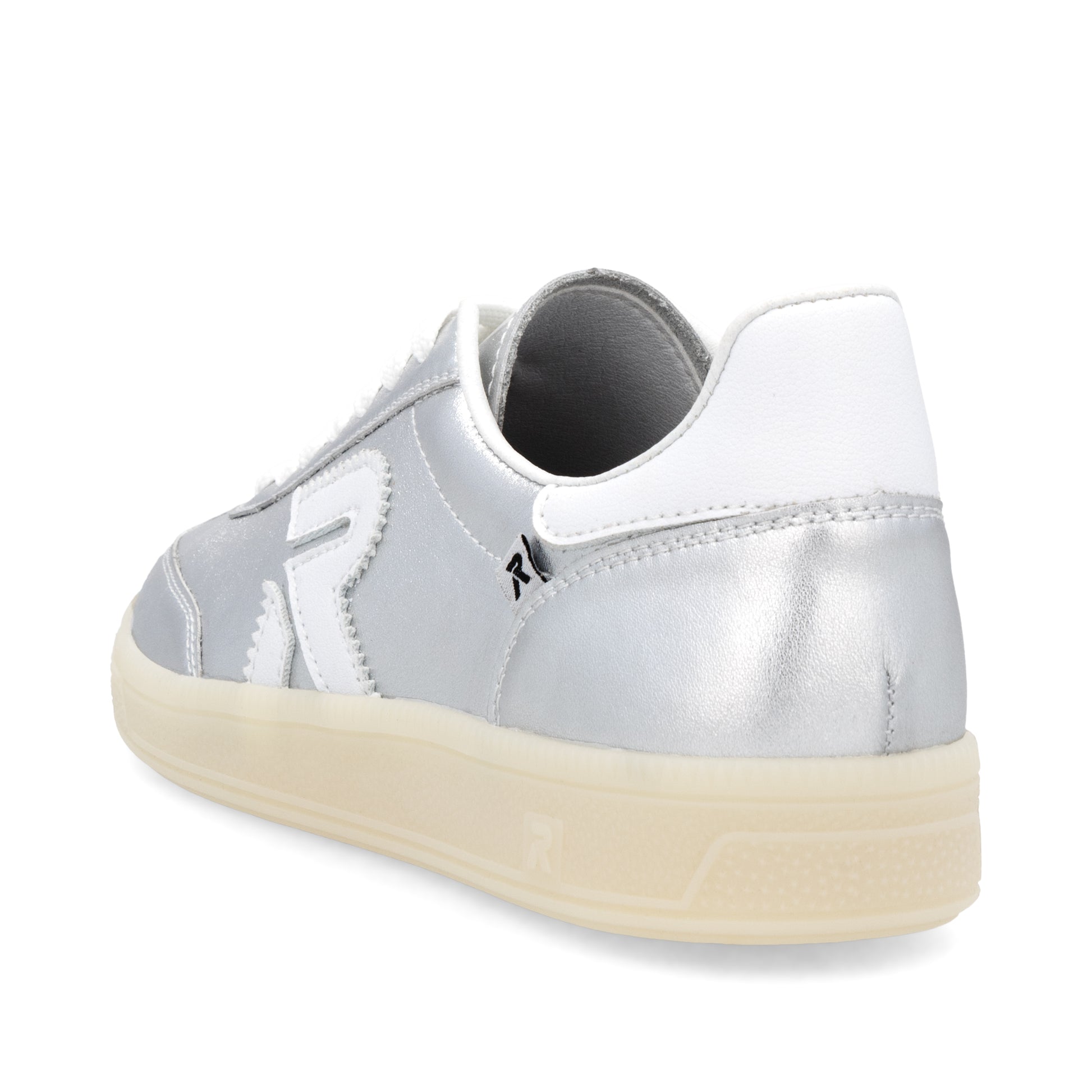 Silver/Platinum Elasticated Shoes for Women | Rieker W2200-90