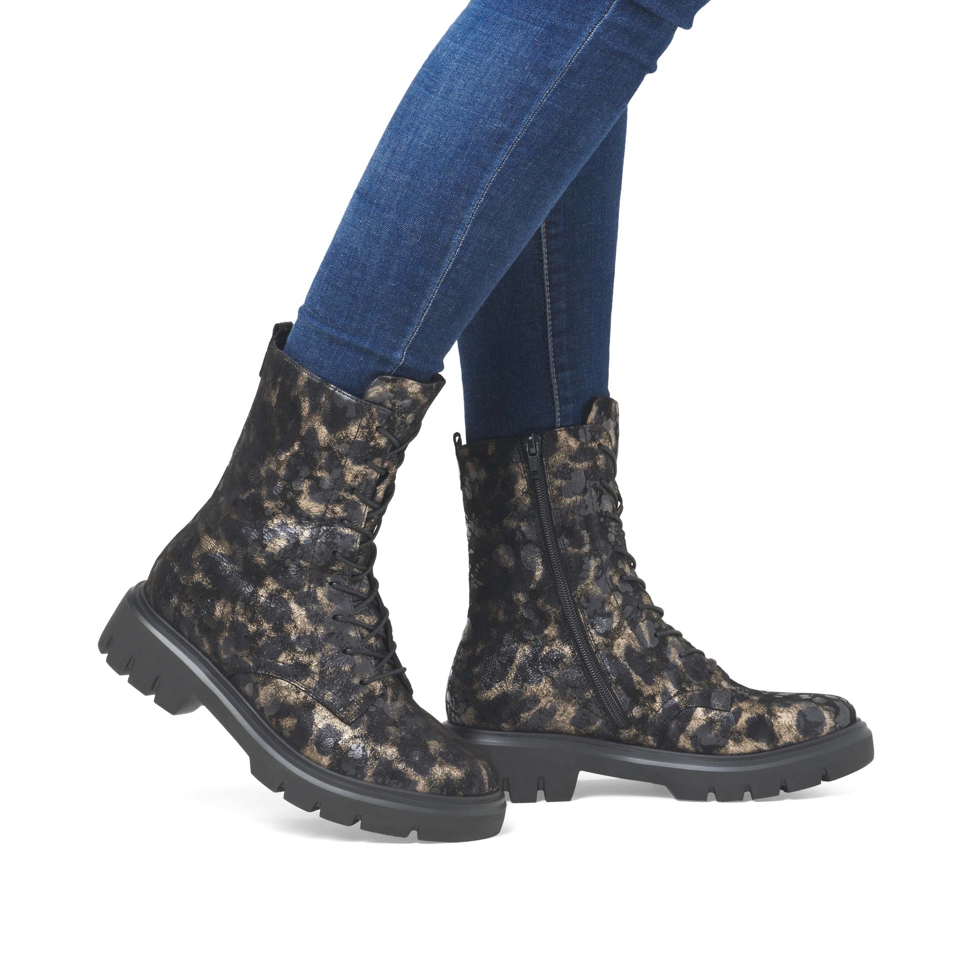 Black Zip Boots for Women | Remonte D1W72-03