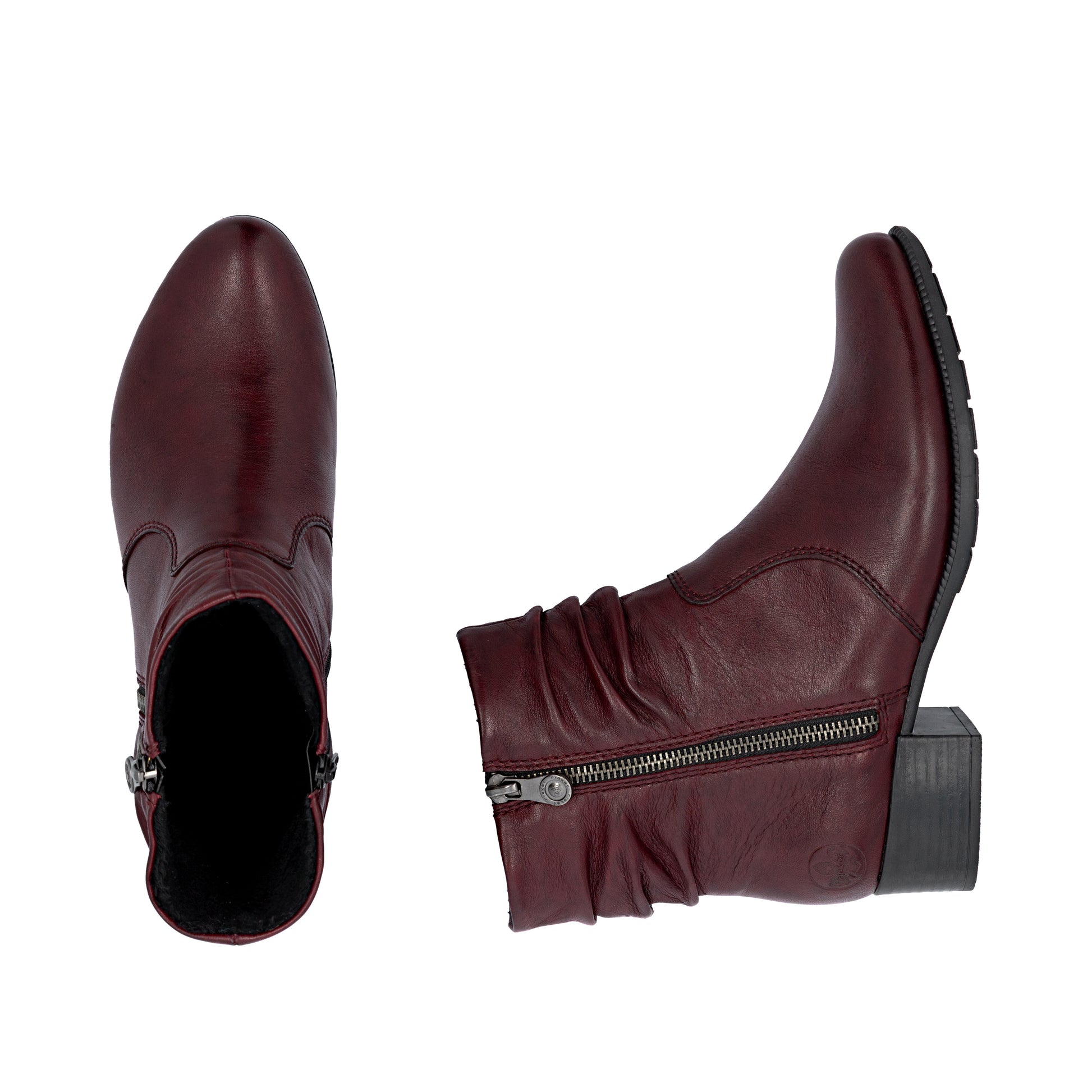 Red Zip Boots for Women | Rieker 78656-35