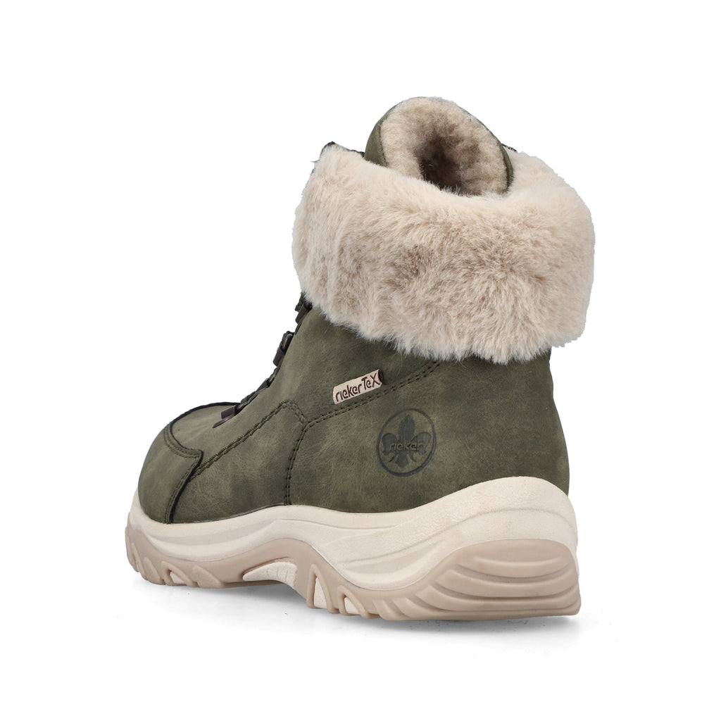 Green Elasticated Boots for Women | Rieker M9610-54