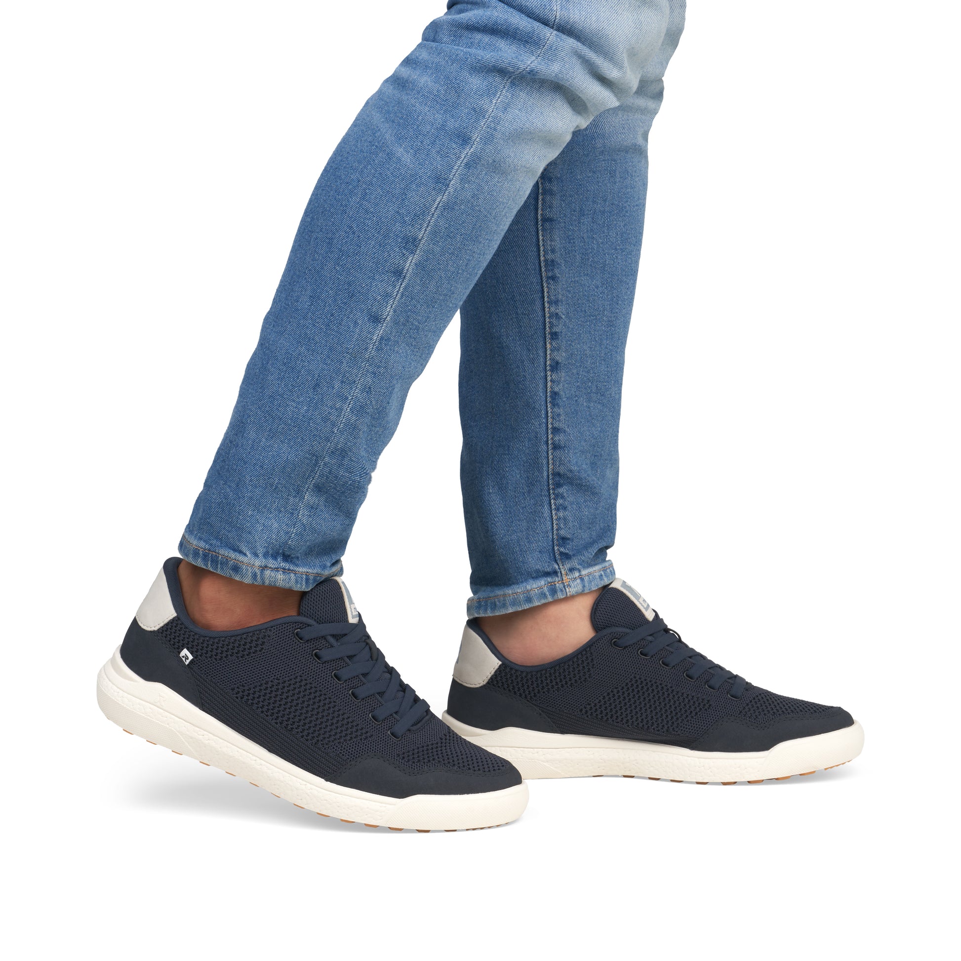 Blue Elasticated Shoes for Men | Rieker U1104-14