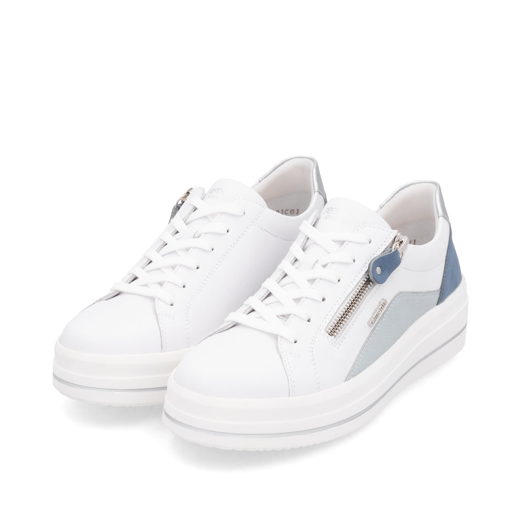 White Zip Shoes for Women | Remonte D1C01-84