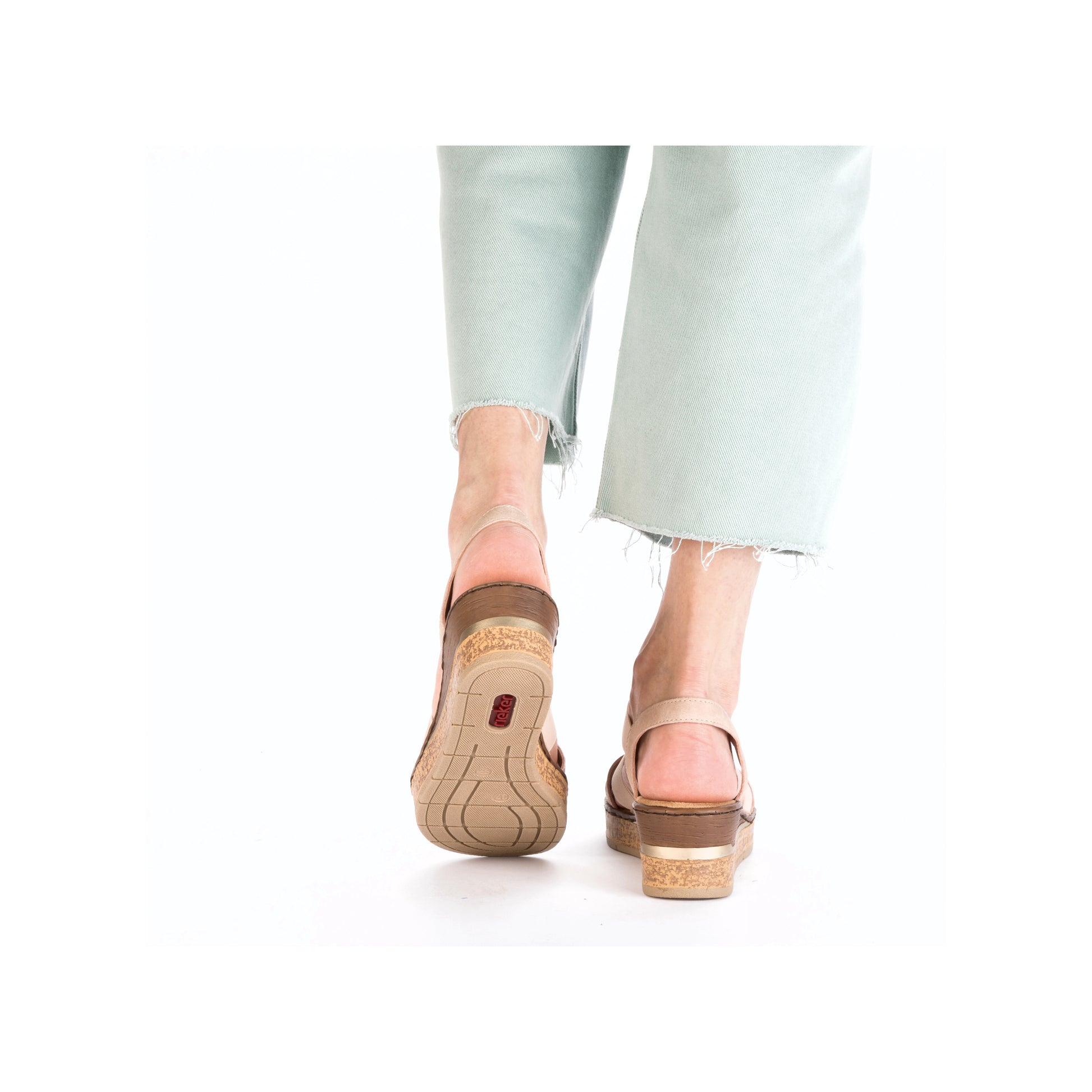 Pink Elasticated Sandals for Women | Rieker 63778-31