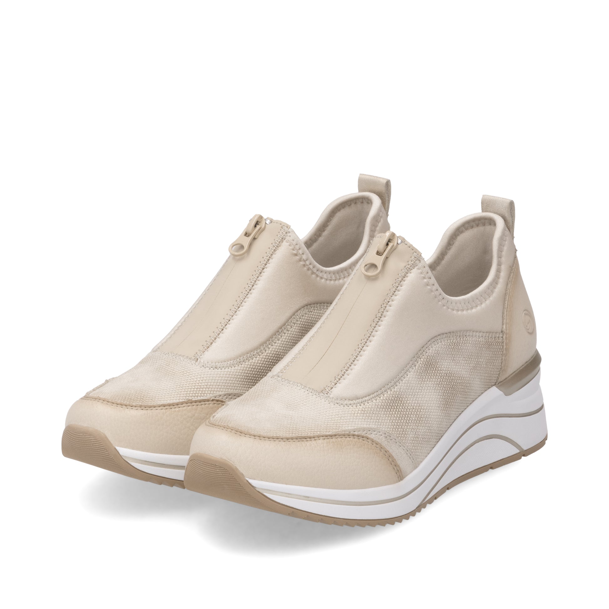 Beige Zip Shoes for Women | Remonte D0T08-61