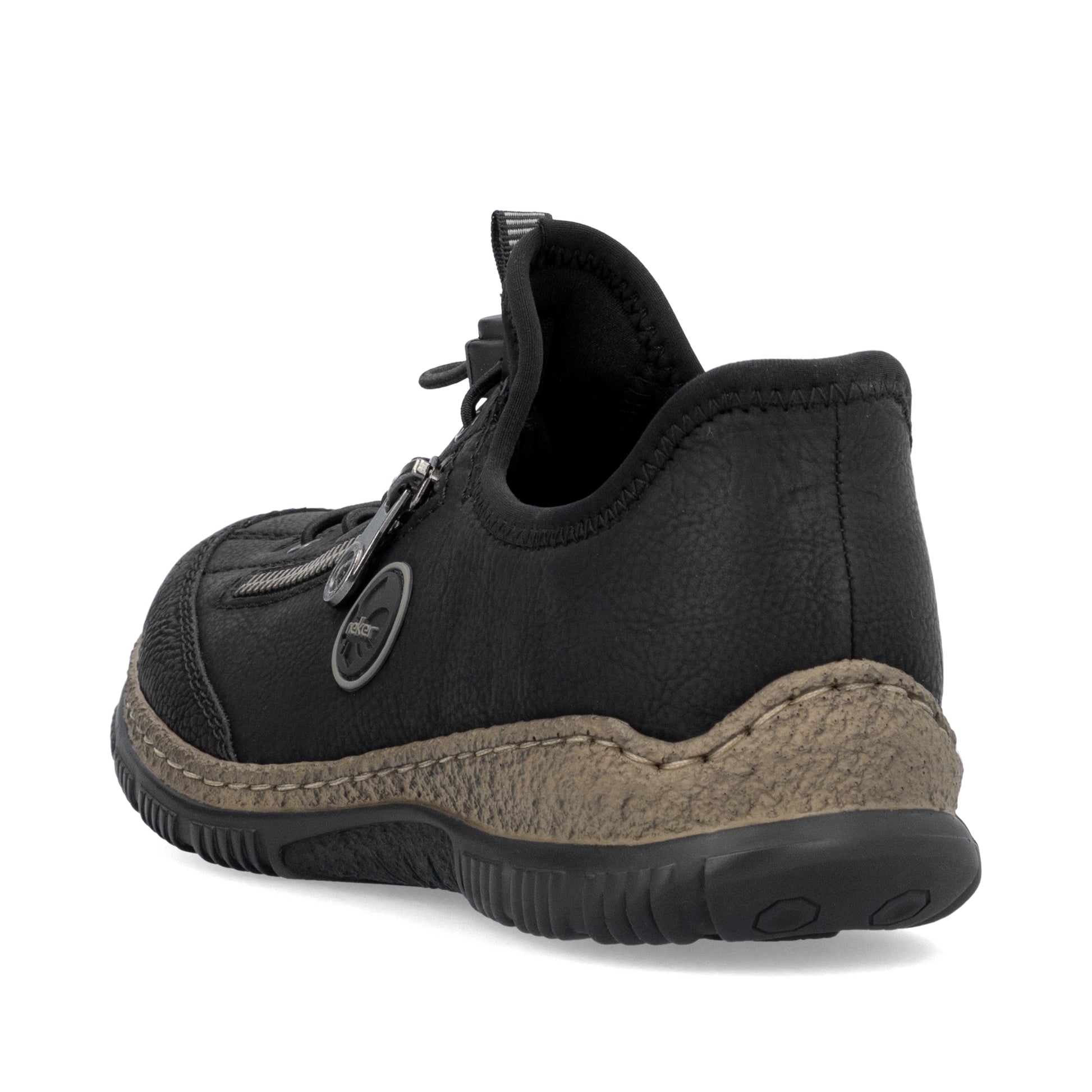 Black Elasticated Shoes for Women | Rieker N3267-01