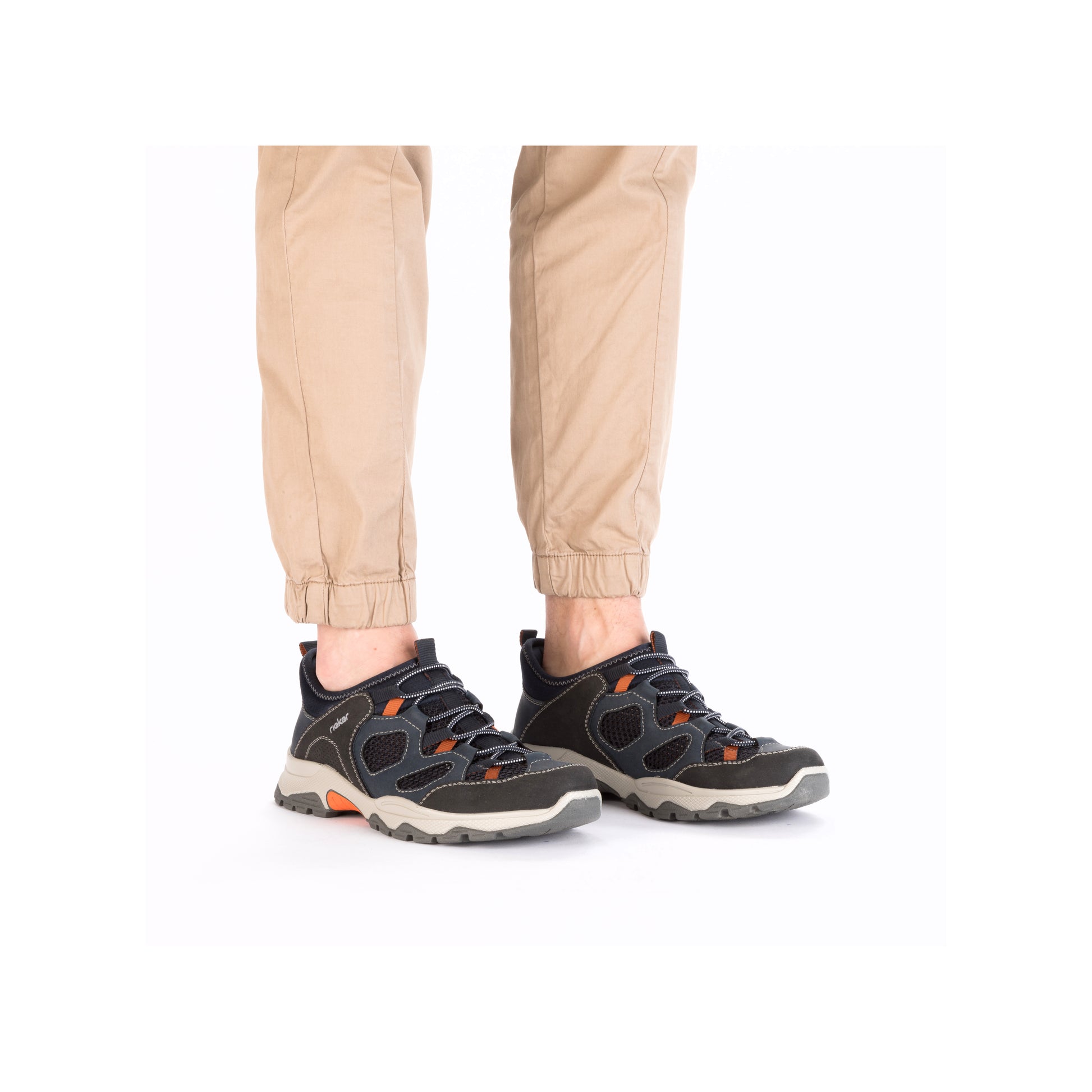 Blue Elasticated Shoes for Men | Rieker B8350-14