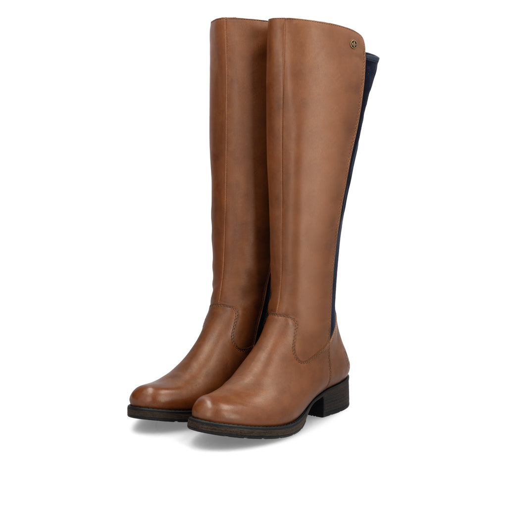 Brown Zip Boots for Women | Rieker Z9591-23