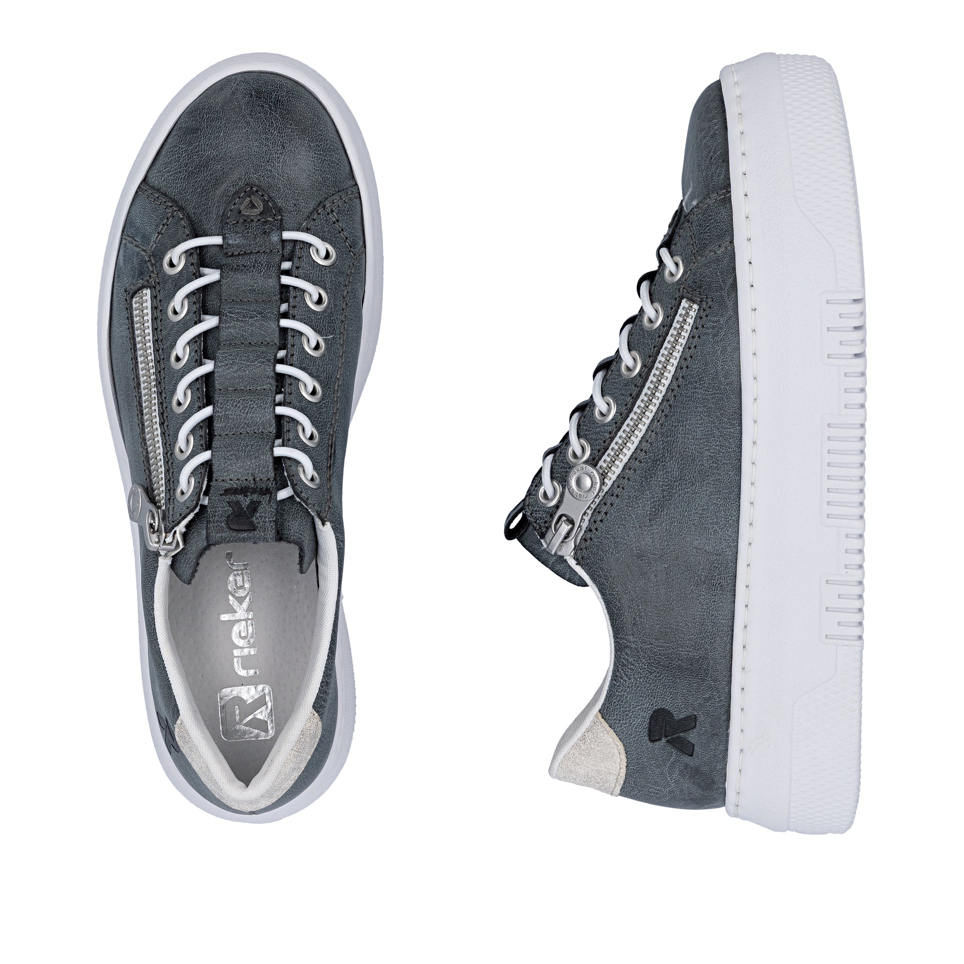 Blue Zip Shoes for Women | Rieker M1953-14