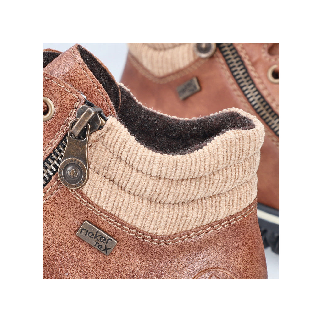 Brown Zip Boots for Women | Rieker Z4263-24
