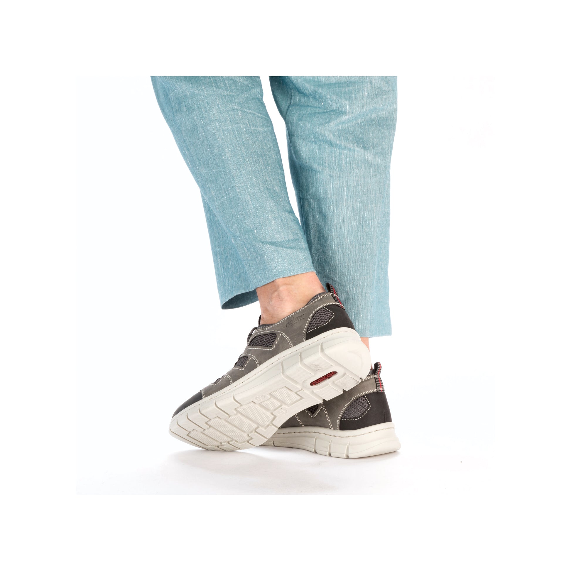 Grey Elasticated Shoes for Men | Rieker B7762-45