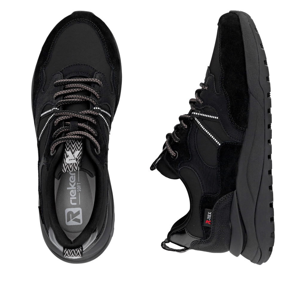 Black Elasticated Shoes for Women | Rieker W2501-00