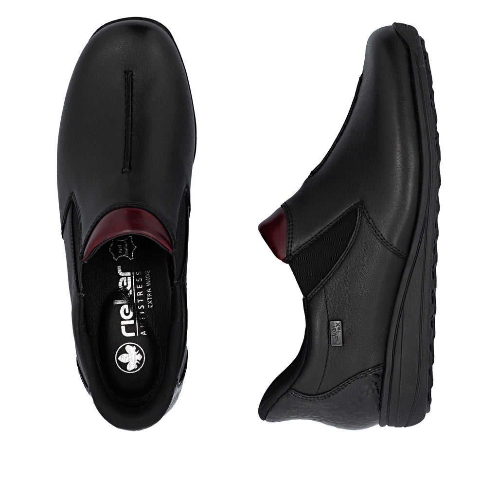 Black Elasticated Shoes for Women | Rieker 47253-00