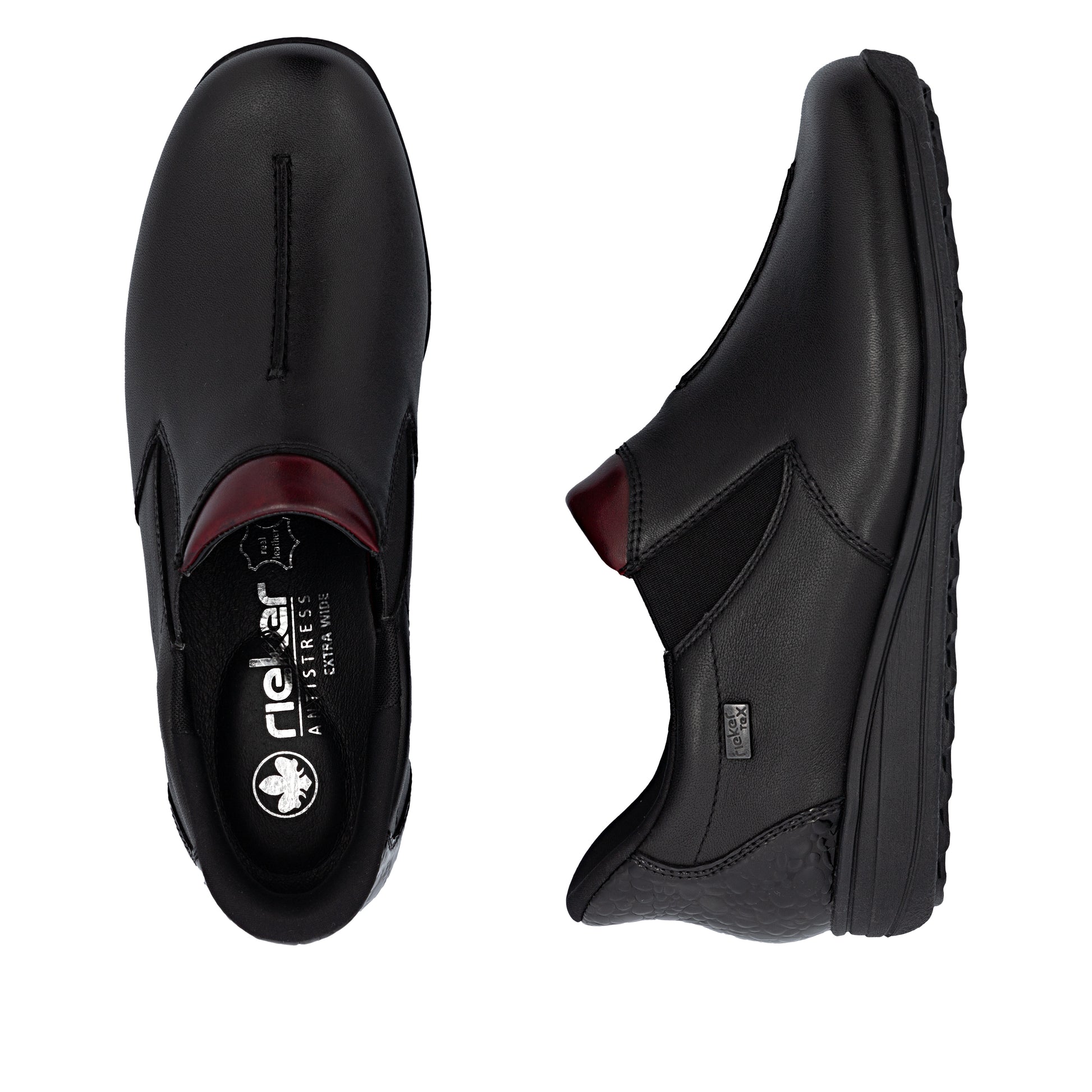 Black Elasticated Shoes for Women | Rieker 47253-00