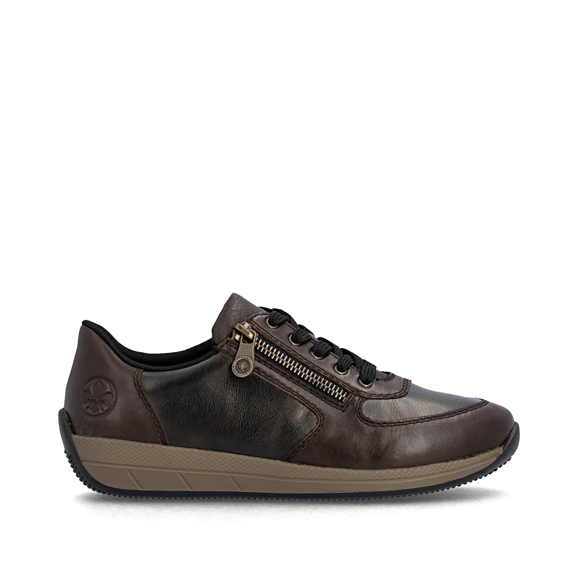 Brown Zip Shoes for Women | Rieker N1112-25