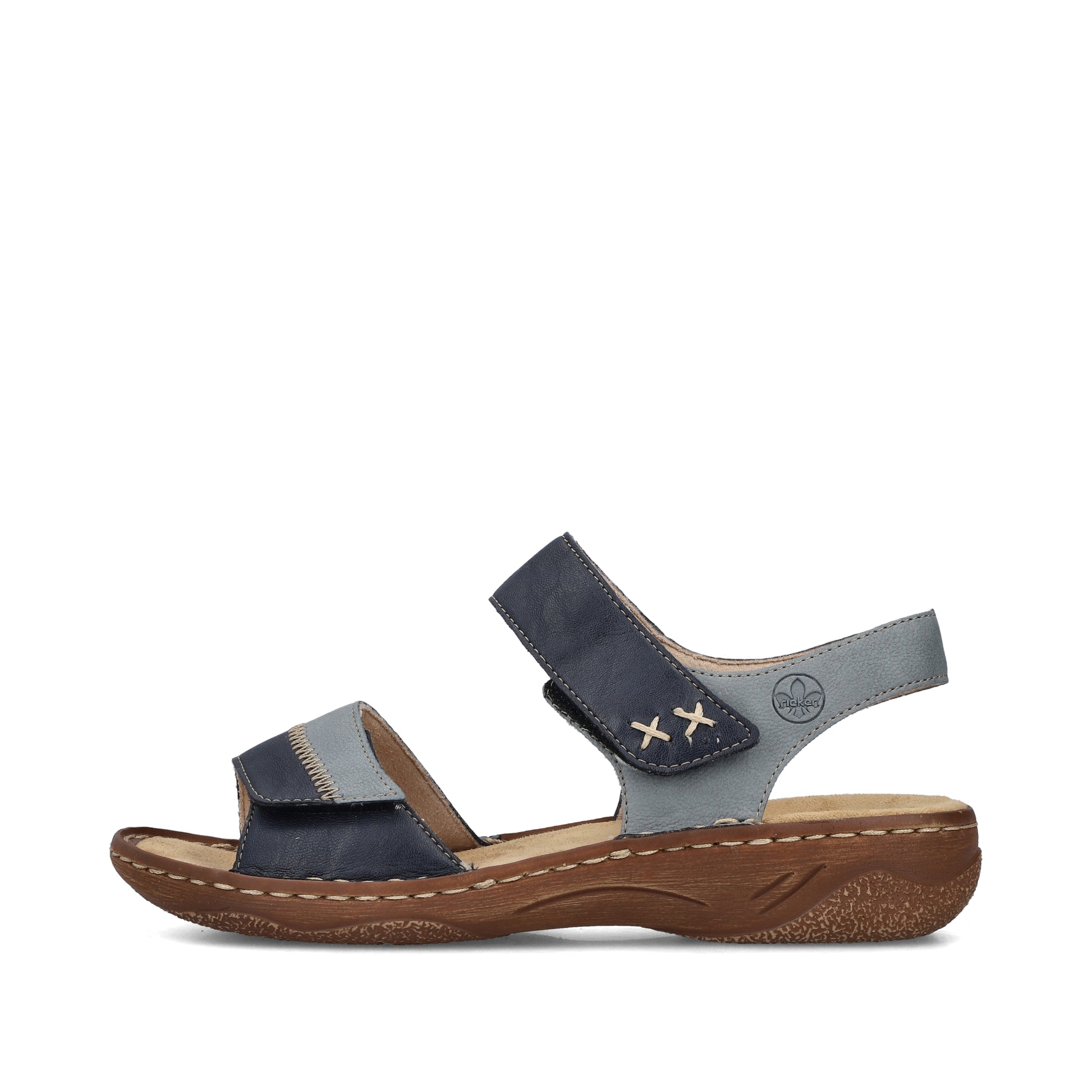 Blue Hook & Loop Sandals for Women | Rieker V2860-14