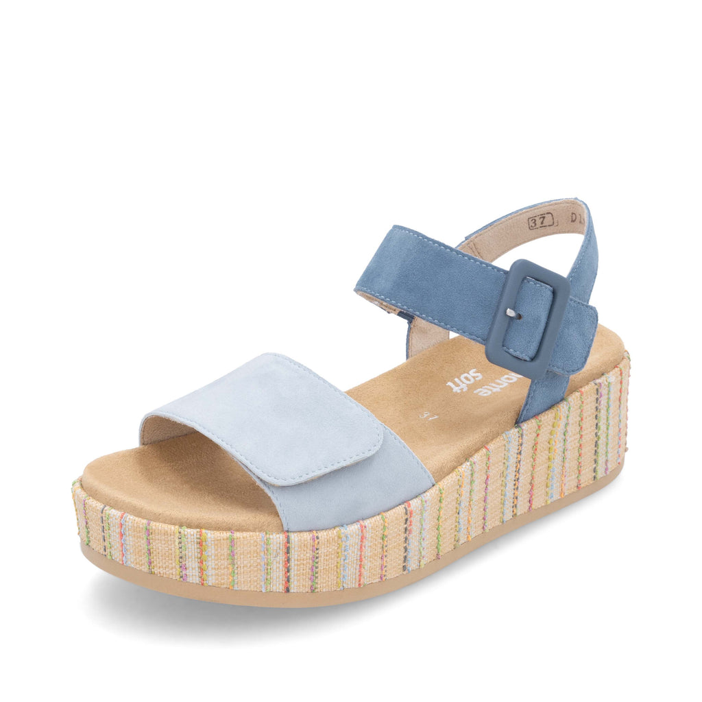 Blue Hook & Loop Sandals for Women | Remonte D1N54-12