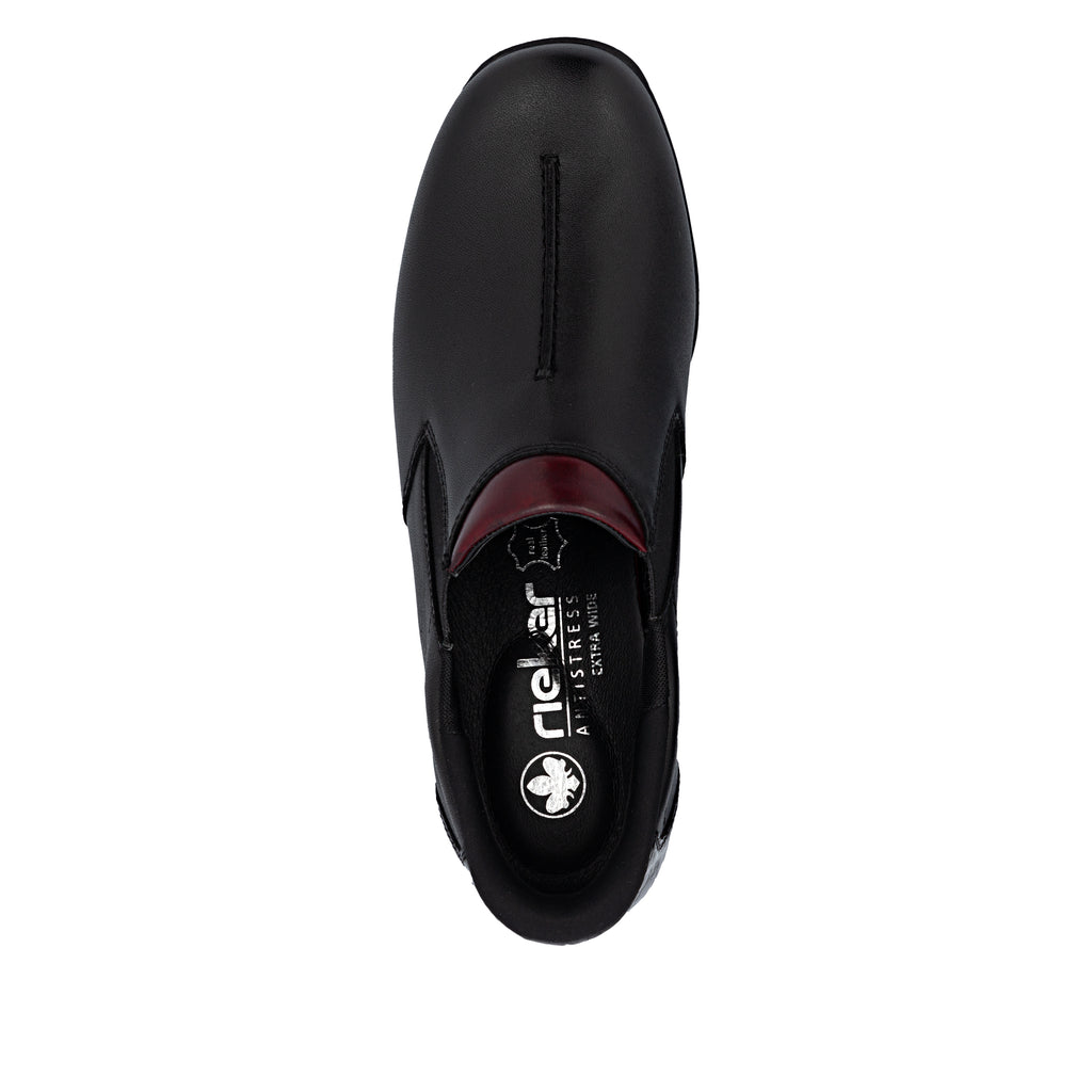 Black Elasticated Shoes for Women | Rieker 47253-00