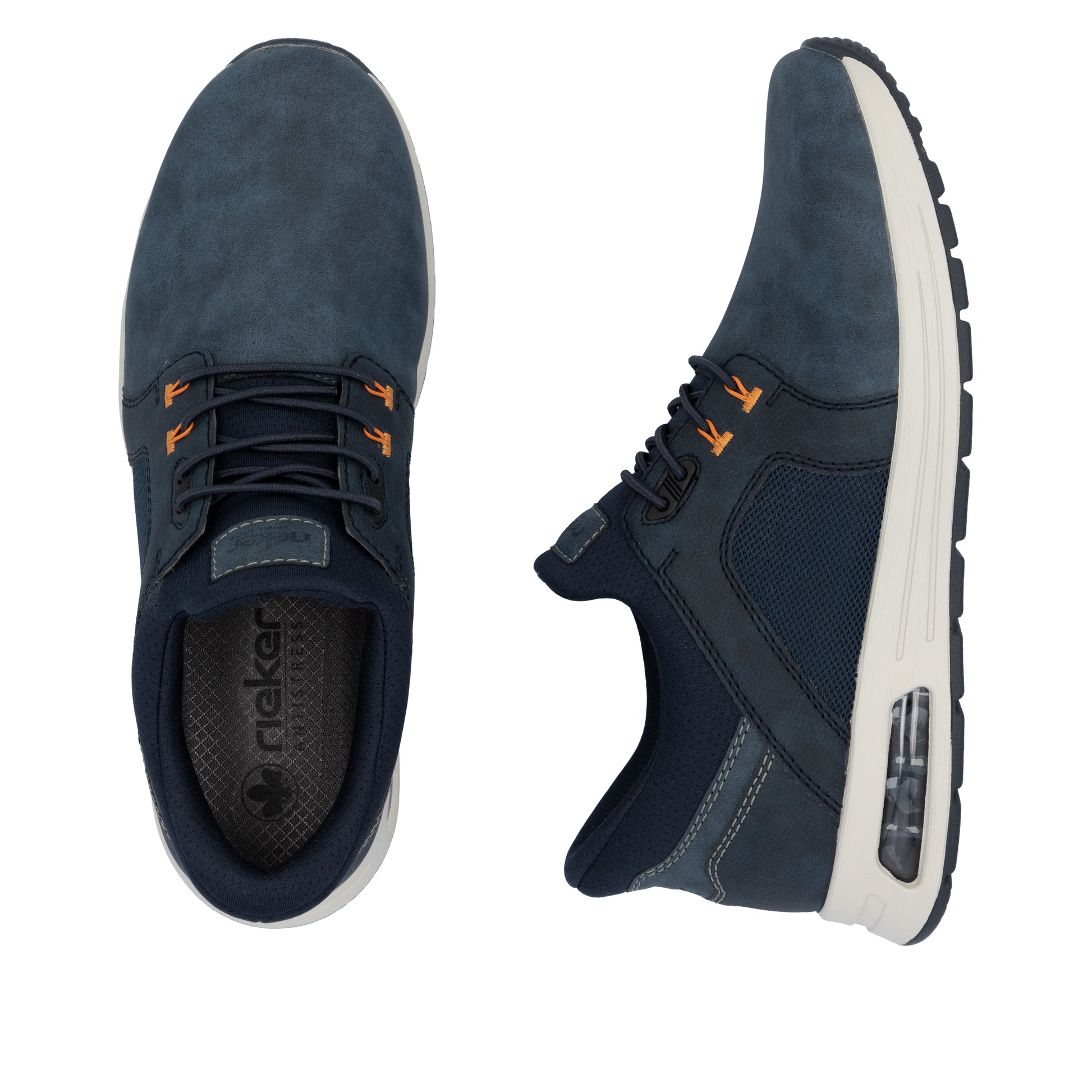 Blue Elasticated Shoes for Men | Rieker B1053-14