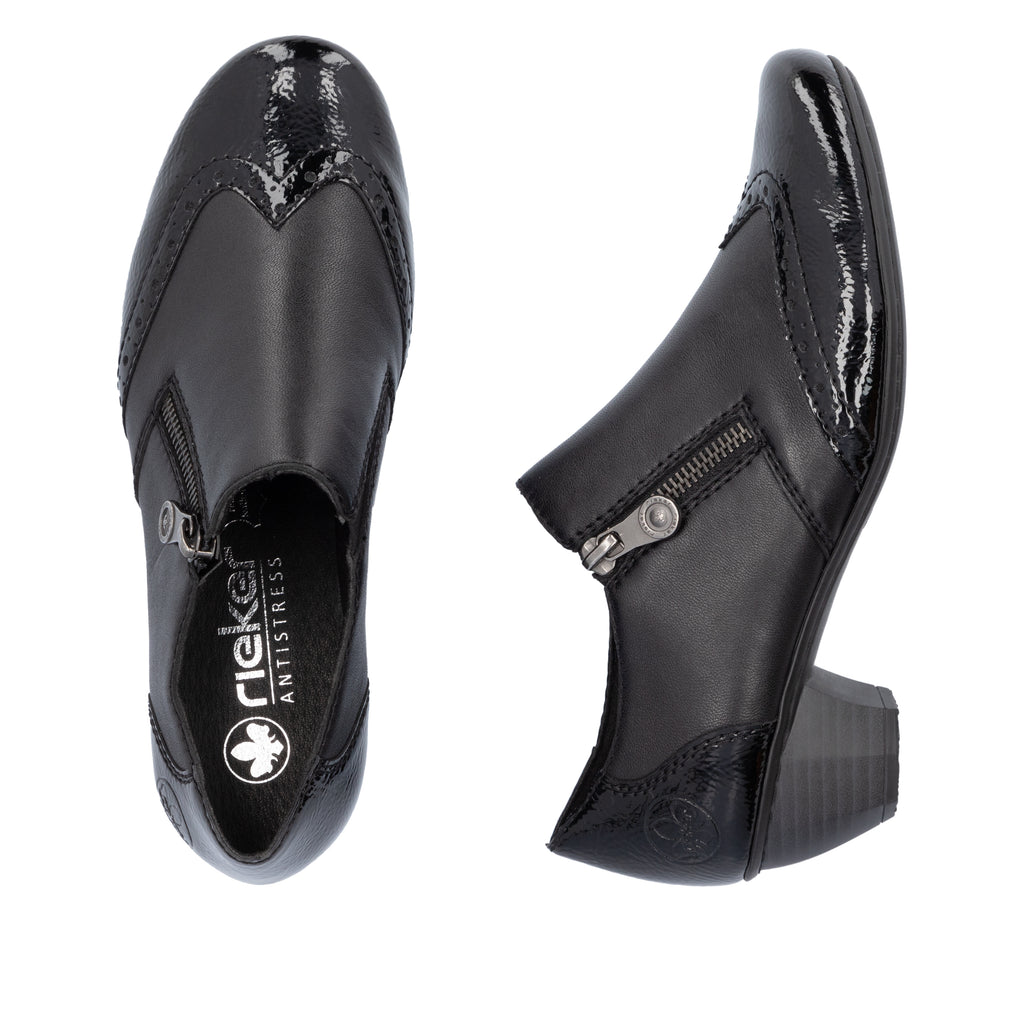 Black Zip Shoes for Women | Rieker 41757-00