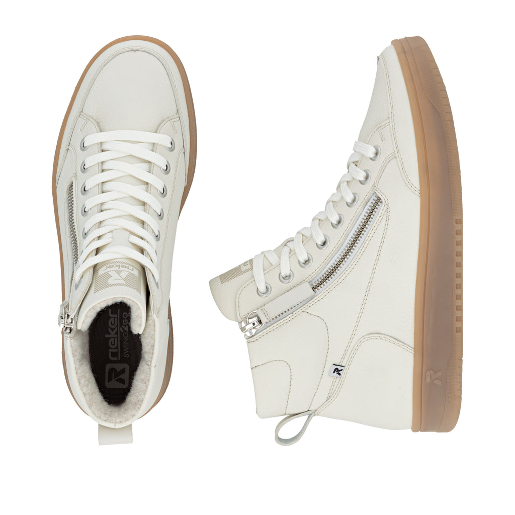 White Zip Boots for Women | Rieker Sport W1971-80